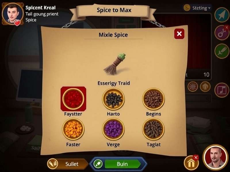 Spicy Cardamom Quest Gameplay Spicy Cardamom Quest gameplay showing spice mixing interface